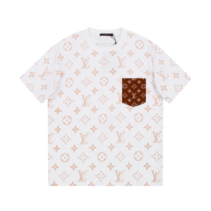 Lv 2023 Nouveau T-Shirt Manches Courtes Blanc Avec Logo Dans Le